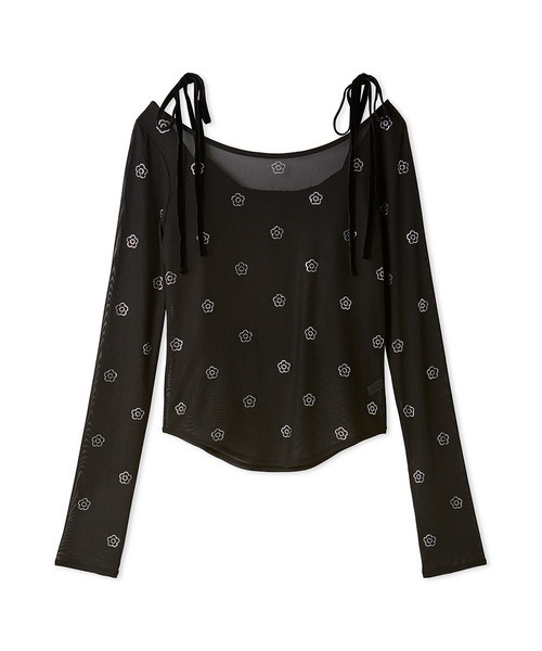 LILY BROWN tシャツ 「LILY BROWN×MARY QUANT」デイジー柄シアー