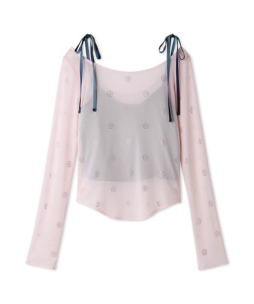 トップス lily LILY BROWN tシャツ 「LILY BROWN×MARY QUANT」デイジー柄シアー