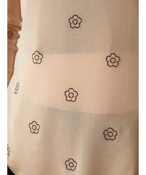 LILY BROWN tシャツ 「LILY BROWN×MARY QUANT」デイジー柄シアー