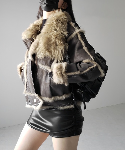 me+em select ムートンコート ボアコート 「 3color 」 フェイク