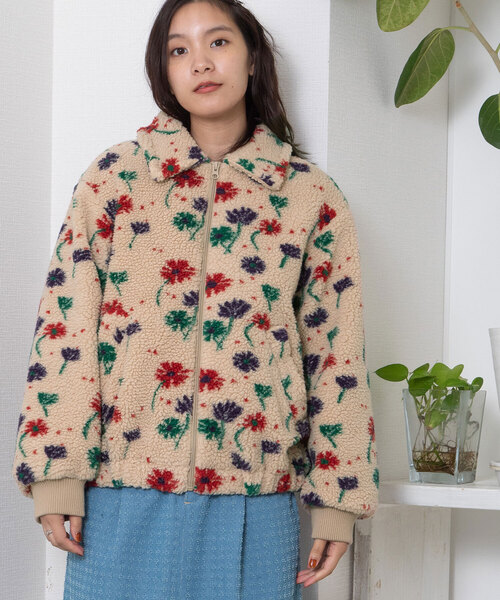 POU DOU DOU（プードゥドゥ） ブルゾン アウター フラワージャガード