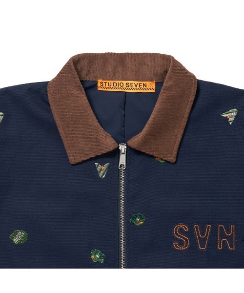 ★STUDIO SEVEN★スタジオ セブン　サテンスタジャン　ベージュＭ Satin Stadium Jacket | STUDIO SEVEN (スタジオ セブン)