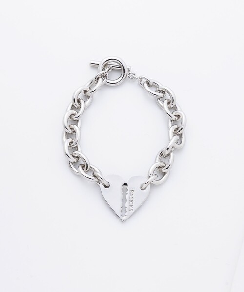 アクセサリー BASICKS Heart Braceret (Medium Link) BASICKS/ベーシックス】Heart Razor Necklace (Medium Link