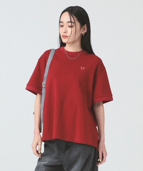 【別注】FRED PERRY / Reluxed Pique T-shirt 赤 セール】FRED PERRY / TWIN TIPPED T-SHIRT（Tシャツ/カットソー