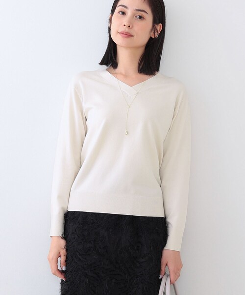 INDIVI（インディヴィ） ニット セーター 「洗える／シルク混」きれい