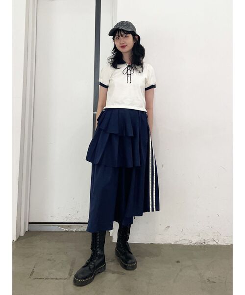 jouetie スカート アシメラインフリルフレアスカート 夏服