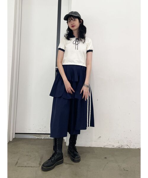 jouetie スカート アシメラインフリルフレアスカート 夏服