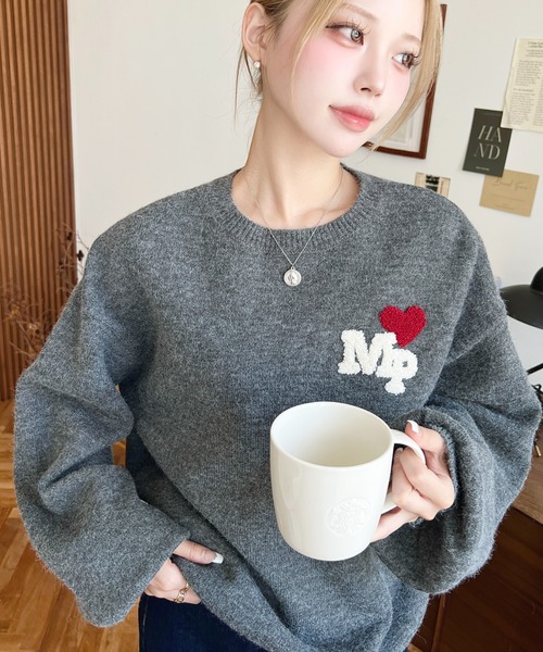 ❤️❤️お買い得❤️現品限❤️送料無料【❤️メルヘン88❤️】ビスコンティ セーター セーター ニット HOOK -original- レトロ調メルティハート配色ニット