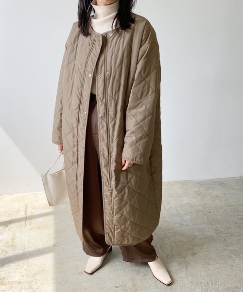 「LIAN」 ノーカラーコート FREE アイボリー レディース_画像7