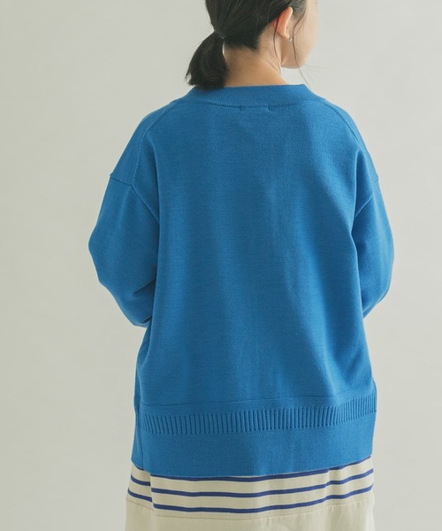 「FORK&SPOON」 ニットカーディガン 1 レッド レディース_画像6