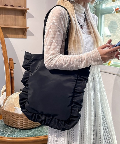 LeSportsac×Lee○ナイロントートバッグフリルハンドル