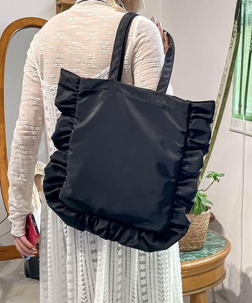 Wフリル付きトートバッグ♥️lune Wフリル付きトートバッグ♥️lune様専用