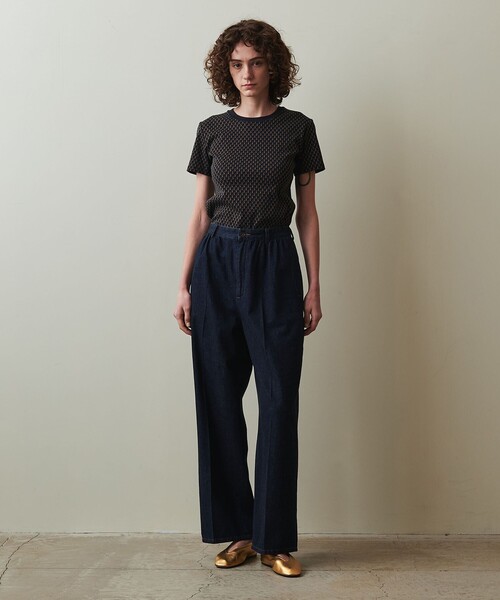 STEVEN ALAN ライトオンスデニムクロスオーバーパンツ ネイビーM Steven Alan＞ライトオンスデニム クロスオーバー パンツ