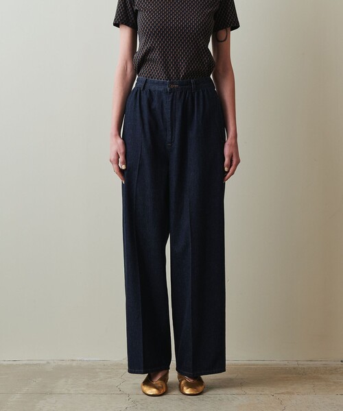 美品✨Steven Alan ライトオンス デニム クロスオーバー パンツ M Steven Alan＞ライトオンスデニム クロスオーバー パンツ