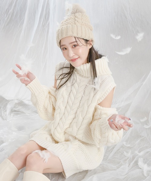 qumerry.」 ニットワンピース FREE アイボリー レディース : ZOZOTOWN