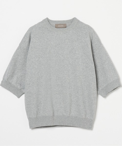 HELIOPOLE ニット セーター HALF SLEEVE CREW NECK レディース