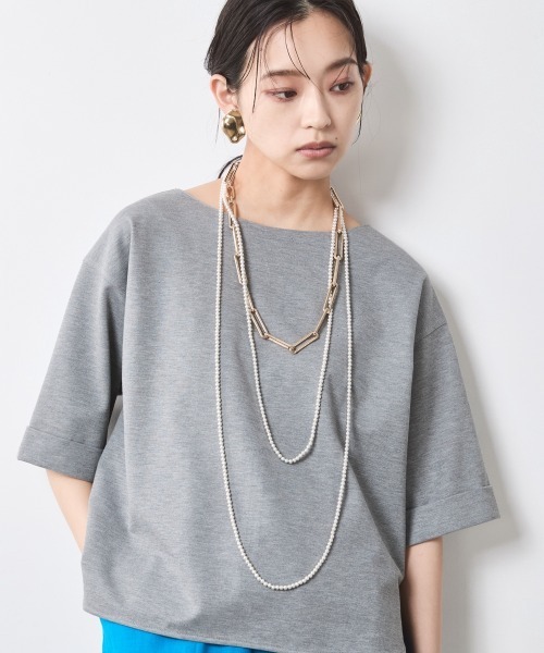 tシャツ 5分袖カットソープルオーバー「大きいサイズ有」シックスタイル レディース