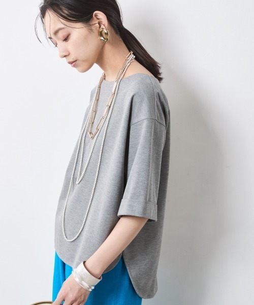 CHIC STYLE tシャツ 5分袖カットソープルオーバー「大きいサイズ
