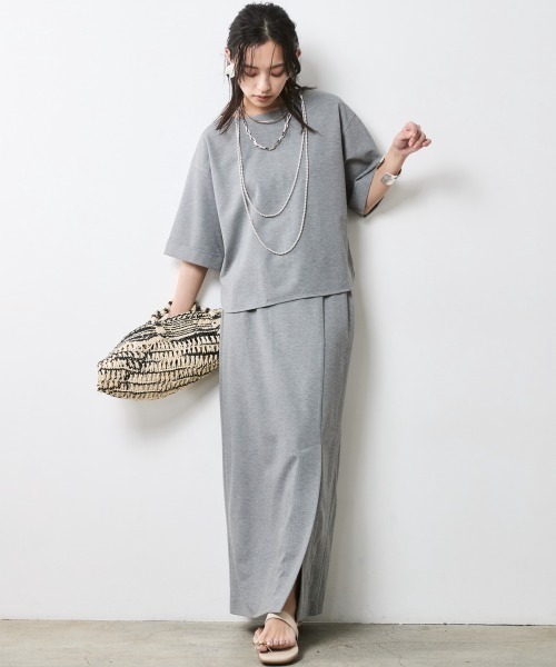 CHIC STYLE tシャツ 5分袖カットソープルオーバー「大きいサイズ