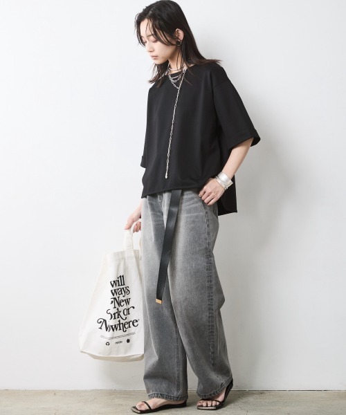 tシャツ 5分袖カットソープルオーバー「大きいサイズ有」シックスタイル レディース CHIC STYLE tシャツ 5分袖カットソープルオーバー「大きいサイズ