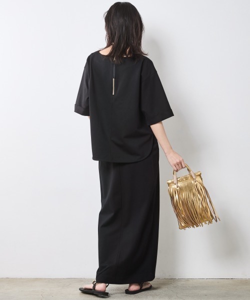 tシャツ 5分袖カットソープルオーバー「大きいサイズ有」シックスタイル レディース CHIC STYLE tシャツ 5分袖カットソープルオーバー「大きいサイズ