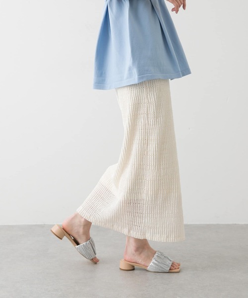 SENSE OF PLACE by URBAN RESEARCH ロング スカート レースプリーツ