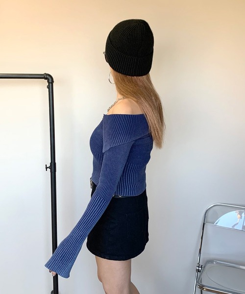 「non-hedge」 ニットカーディガン FREE ブラック レディース_画像5