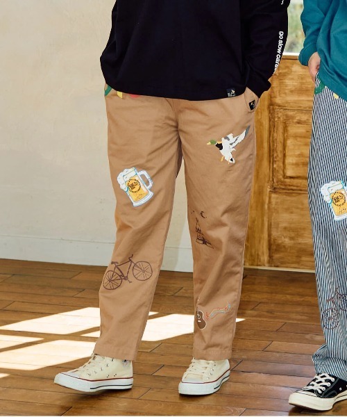 パンツ 断ち身プリントイージーパンツ メンズ レディース