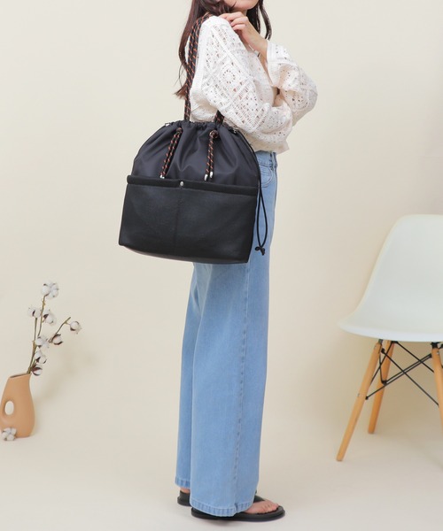バッグ Brassaia Bermosa トートバッグ ロープハンドル 巾着 ナイロンバッグ A4