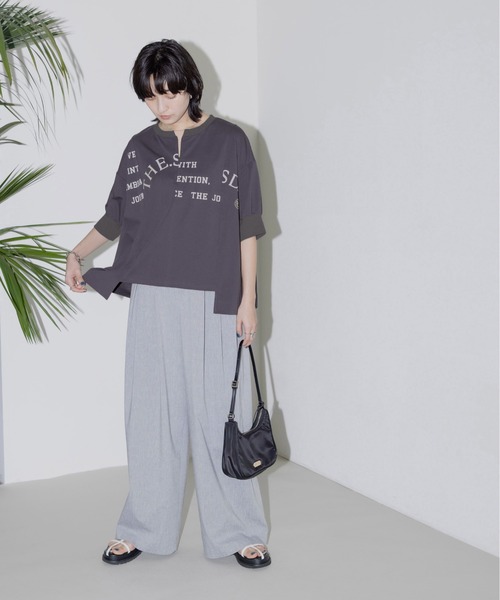 Eimee Law tシャツ リメイクロゴネックコンシールTシャツ