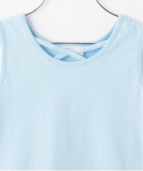 mezzo piano tシャツ タイダイ風肩開メッシュ＆タンクトップ