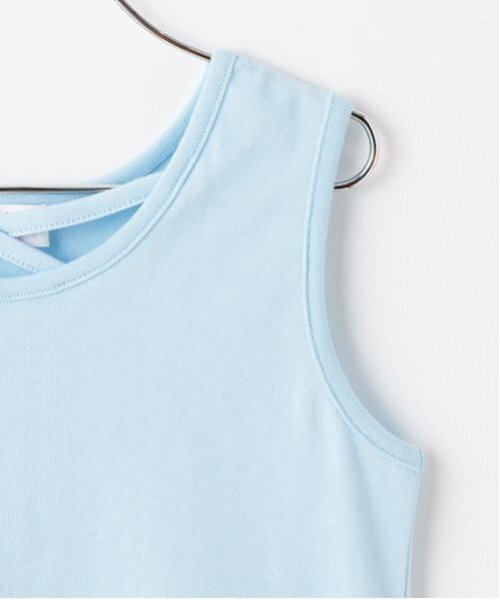 mezzo piano tシャツ タイダイ風肩開メッシュ＆タンクトップ