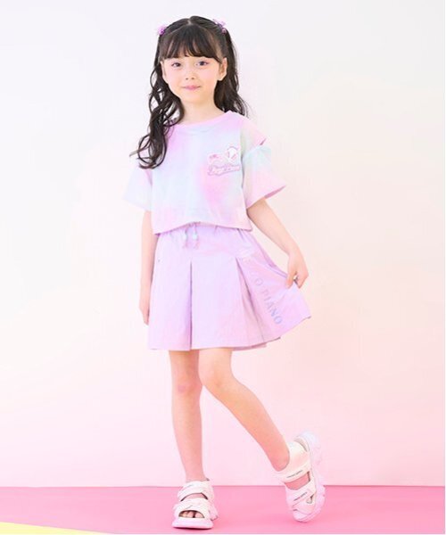 メゾピアノ　タイダイ　Tシャツ　キュロット　セット 楽天市場】メゾピアノ(mezzo piano)タイダイ風プリント半袖T