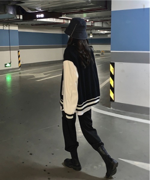 「ARCADE」 スタジャン FREE ブラック レディース_画像6