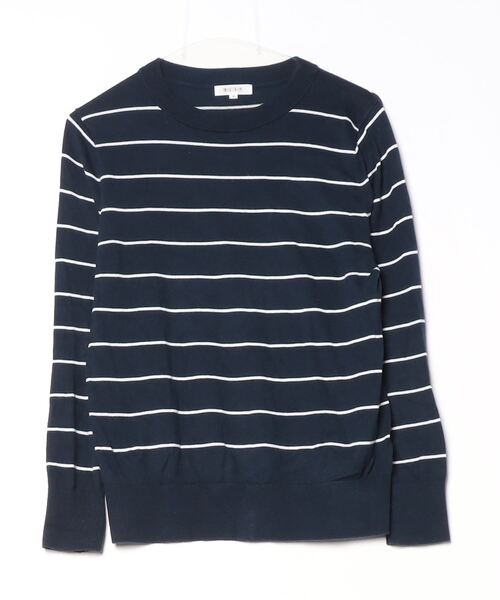 【美品】PLST　プラステ　ニット　セーター　長袖　ネイビー　サイズM　大きい PLST 「PLST」 長袖ニット M ネイビー レディース : ZOZOTOWN