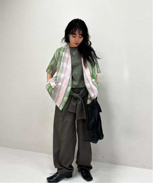 Ameri（アメリ） ワイドパンツ パンツ MEDI FAKE SLEEVE SUSPENDER 