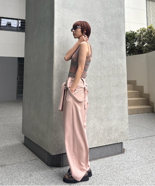 Ameri（アメリ） ワイドパンツ パンツ MEDI FAKE SLEEVE SUSPENDER 