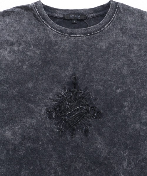 鬼フェードグレーハーフジップグランジtシャツTシャツ無地ダメージ雰囲気古着 鬼フェードグレーハーフジップグランジtシャツTシャツ無地ダメージ