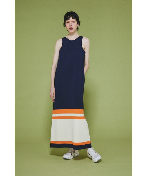 ワンピース jht HeRIN.CYE ワンピース Border hem one piece ボーダーヘムワンピース