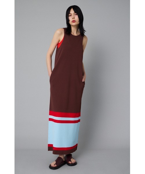 HeRIN.CYE ワンピース Border hem one piece ボーダーヘム