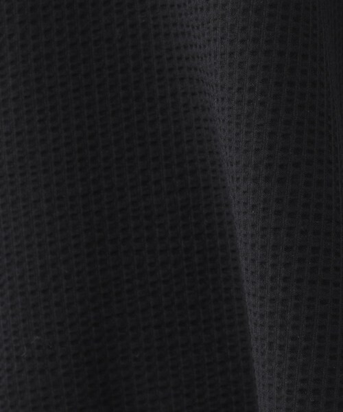 tシャツ 「洗える／体型カバー」凹凸素材フレアデザイントップス レディースの画像