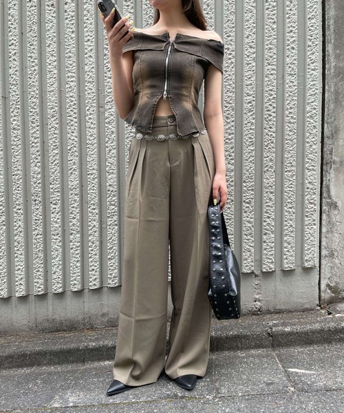 Editionスラックス2025ss FOREVER21 スラックス パンツ 「2025SS」タックスラックス