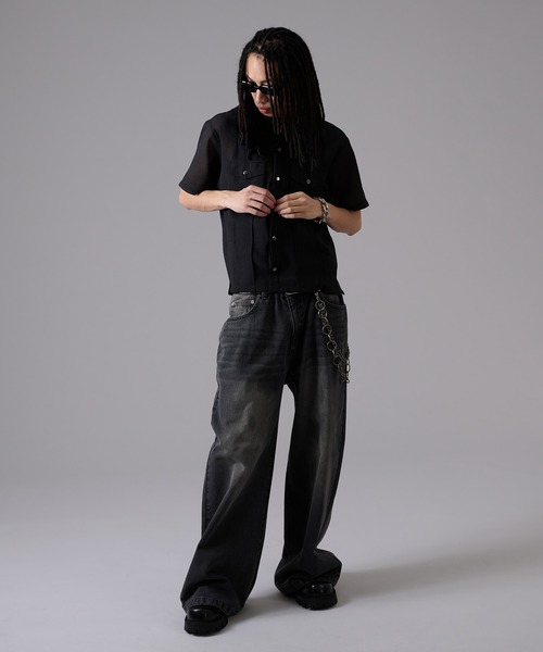 ANDER HUNK ジーンズ Mud Overdyed Baggy Denim / マッドオーバーダイ