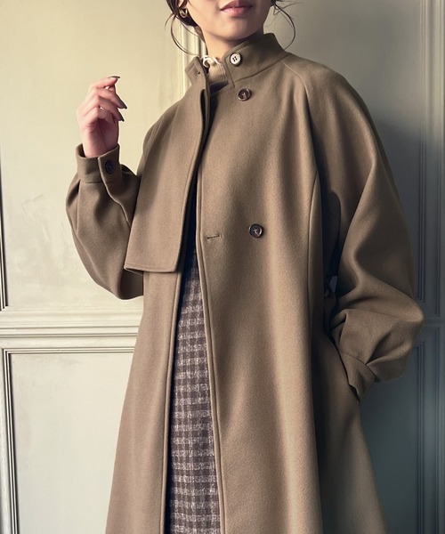 「JUNOAH」 コート LARGE カーキブラウン レディース_画像5