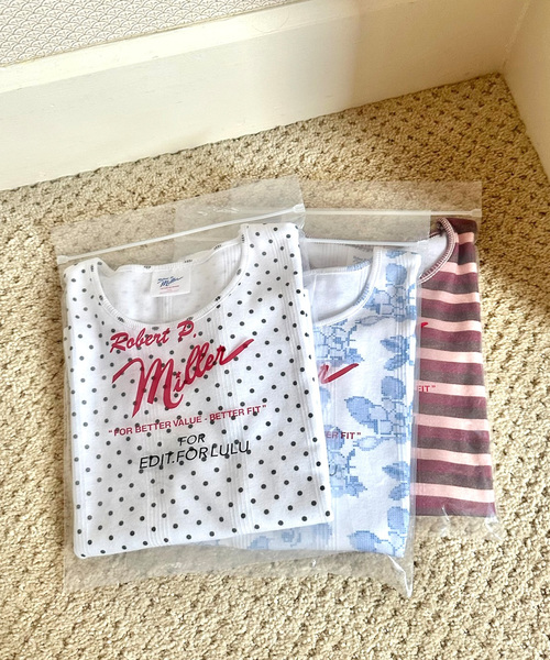 EDIT. FOR LULU（エディットフォールル） tシャツ miller*LULU