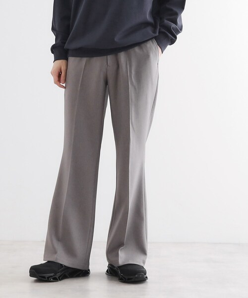 【未着用】tk. キクチタケオ　グレー　スラックス　メンズMサイズ tk.TAKEO KIKUCHI（ティーケータケオキクチ） パンツ フレアスラックス