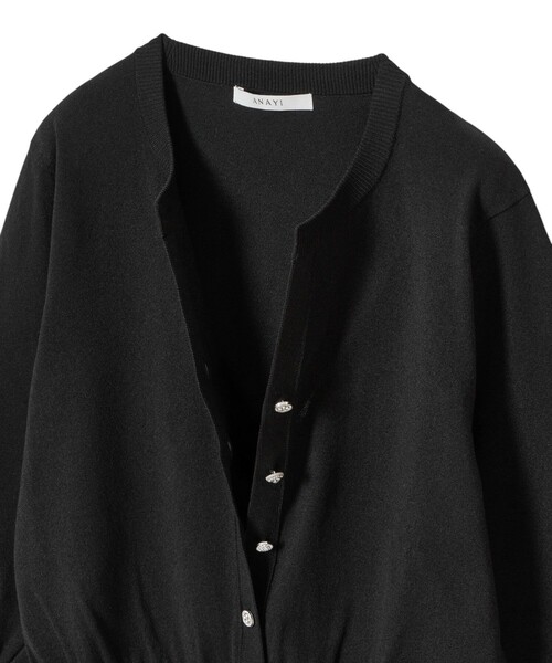 ANAYI（アナイ） カーディガン キーネックアソート釦 カーディガン