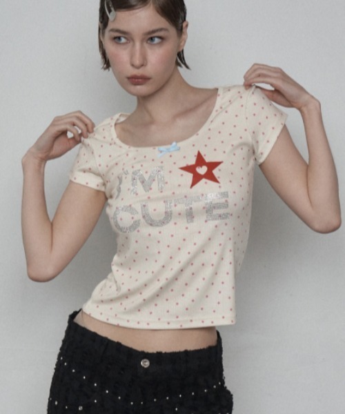 tシャツ 「SETUP‐EXE」I'M CUTE TOP / 「セットアップエグゼ」アイムキュート半袖Tシャツ レディース
