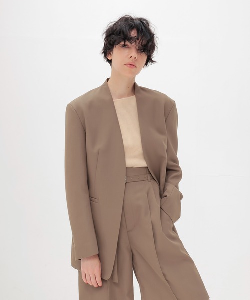 ドレスレイブブルゾン DRESSLAVE（ドレスレイブ） ジャケット ノーカラージャケット suiting