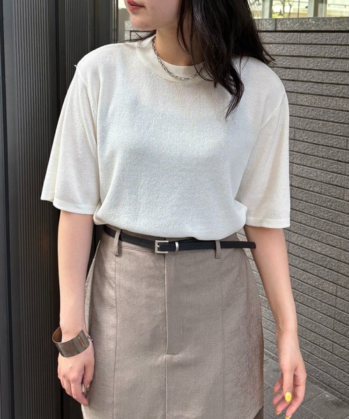 &g'aime ニット セーター 「＆g'aime」ハーフスリープニット
